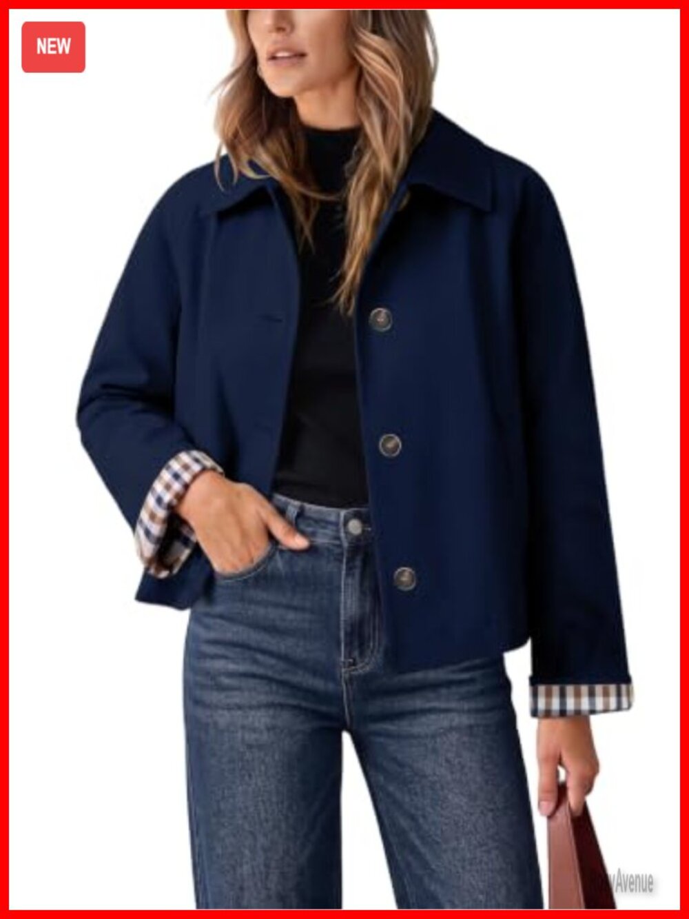 Oversized Cropped Trench Coat Lightweight Casual Jacket